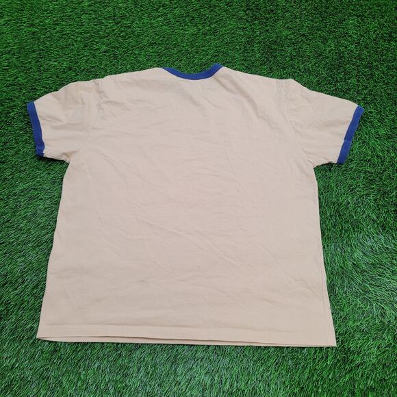 Disney Donald Duck Ringer Shirt XL 24x27 Beige Blue - Picture 2 of 15